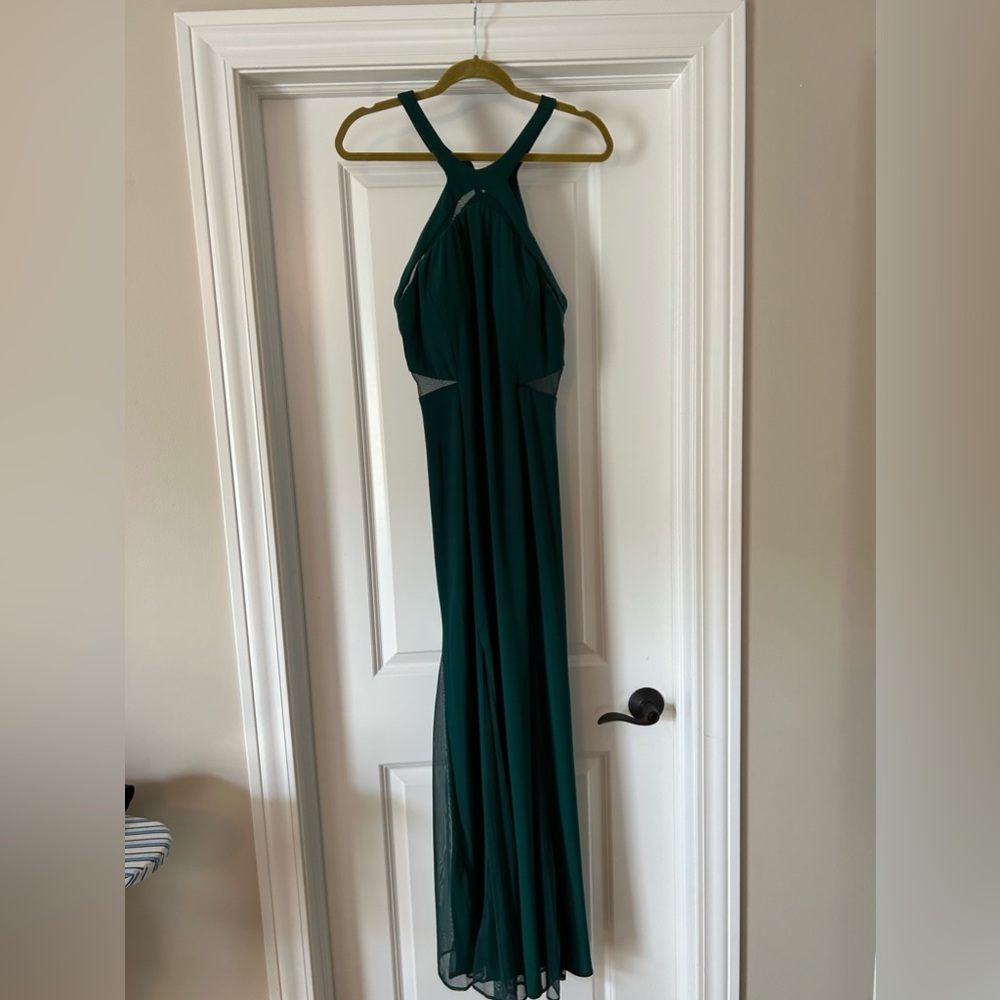 Formal long green dress